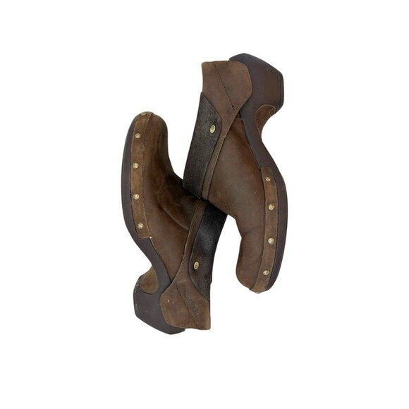 Merrell Drizzle Luxe Wrap Studded Brown Leather Clogs Size 7.5 - Picture 4 of 10